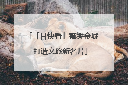 「甘快看」狮舞金城 打造文旅新名片
