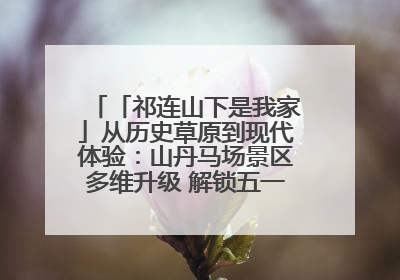 「祁连山下是我家」从历史草原到现代体验：山丹马场景区多维升级 解锁五一文旅新玩法