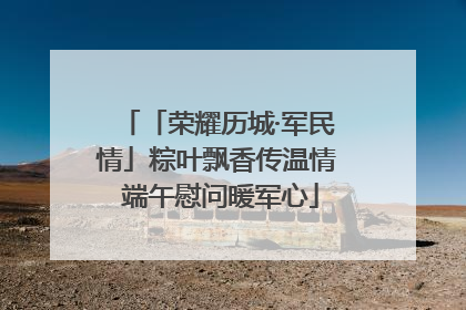 「荣耀历城·军民情」粽叶飘香传温情 端午慰问暖军心