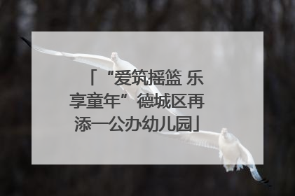 “爱筑摇篮 乐享童年”德城区再添一公办幼儿园