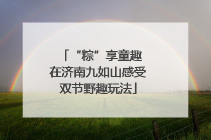 “粽”享童趣 在济南九如山感受双节野趣玩法