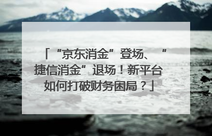 “京东消金”登场、“捷信消金”退场！新平台如何打破财务困局？
