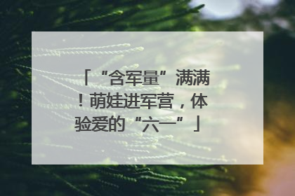 “含军量”满满！萌娃进军营，体验爱的“六一”