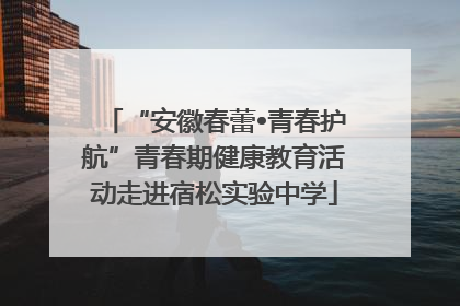 “安徽春蕾•青春护航”青春期健康教育活动走进宿松实验中学