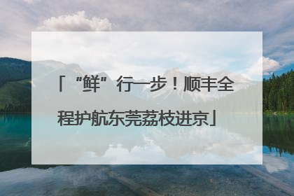 “鲜”行一步！顺丰全程护航东莞荔枝进京