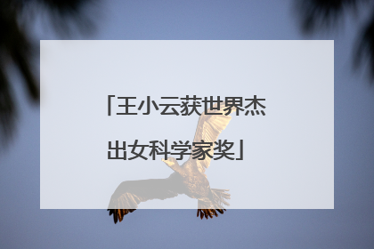王小云获世界杰出女科学家奖