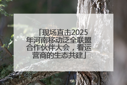 现场直击2025年河南移动泛全联盟合作伙伴大会，看运营商的生态共建