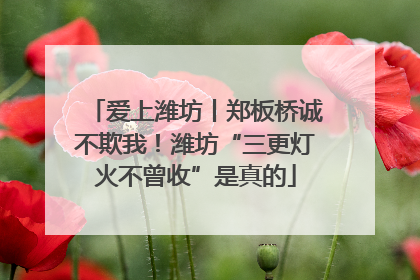 爱上潍坊丨郑板桥诚不欺我！潍坊“三更灯火不曾收”是真的