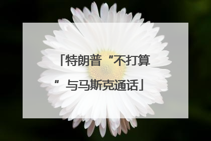 特朗普“不打算”与马斯克通话