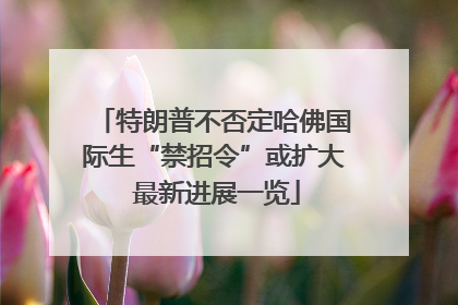 特朗普不否定哈佛国际生“禁招令”或扩大 最新进展一览