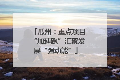 瓜州：重点项目“加速跑”汇聚发展“强动能”
