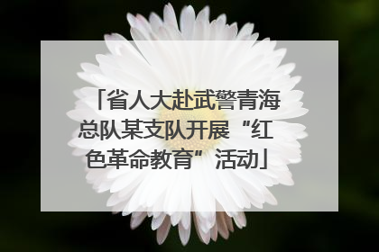 省人大赴武警青海总队某支队开展“红色革命教育”活动