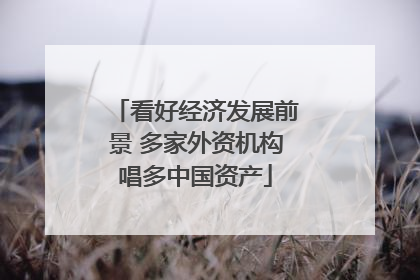看好经济发展前景 多家外资机构唱多中国资产