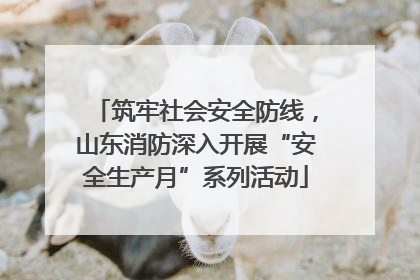 筑牢社会安全防线，山东消防深入开展“安全生产月”系列活动
