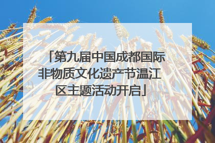 第九届中国成都国际非物质文化遗产节温江区主题活动开启