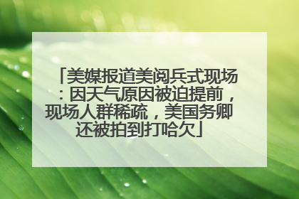 美媒报道美阅兵式现场：因天气原因被迫提前，现场人群稀疏，美国务卿还被拍到打哈欠