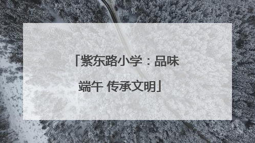 紫东路小学：品味端午 传承文明