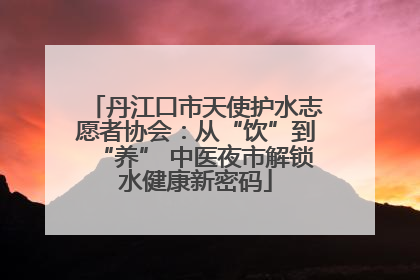 丹江口市天使护水志愿者协会：从“饮”到“养” 中医夜市解锁水健康新密码
