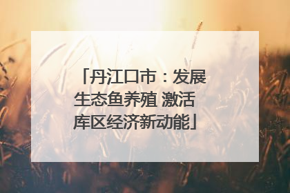 丹江口市：发展生态鱼养殖 激活库区经济新动能