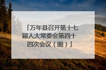 万年县召开第十七届人大常委会第四十四次会议（图）