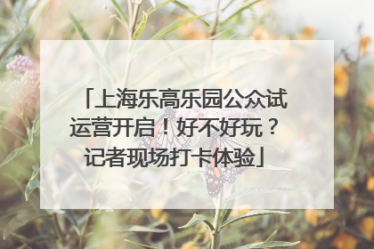 上海乐高乐园公众试运营开启！好不好玩？记者现场打卡体验