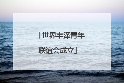世界丰泽青年联谊会成立