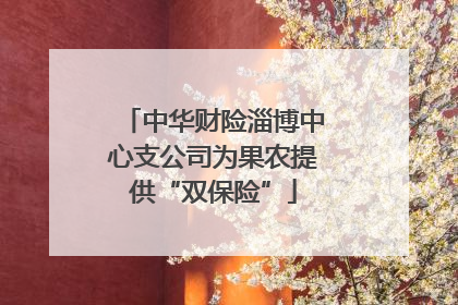 中华财险淄博中心支公司为果农提供“双保险”