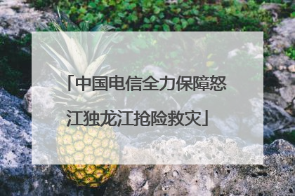 中国电信全力保障怒江独龙江抢险救灾