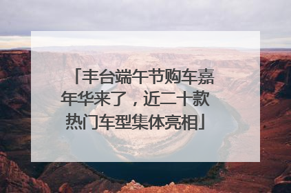 丰台端午节购车嘉年华来了，近二十款热门车型集体亮相
