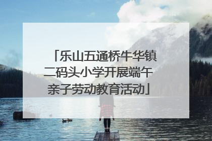 乐山五通桥牛华镇二码头小学开展端午亲子劳动教育活动