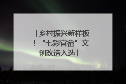 乡村振兴新样板！“七彩官畲”文创改造入选