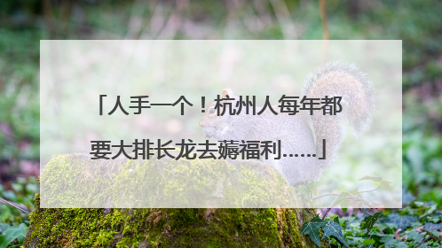 人手一个！杭州人每年都要大排长龙去薅福利……
