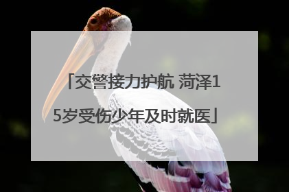 交警接力护航 菏泽15岁受伤少年及时就医