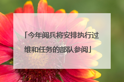今年阅兵将安排执行过维和任务的部队参阅