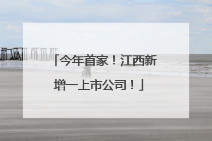 今年首家！江西新增一上市公司！