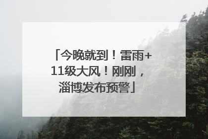 今晚就到！雷雨+11级大风！刚刚，淄博发布预警