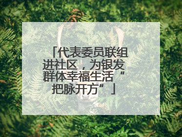 代表委员联组进社区，为银发群体幸福生活“把脉开方”