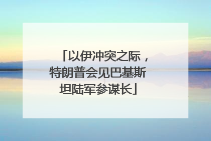 以伊冲突之际，特朗普会见巴基斯坦陆军参谋长