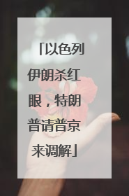 以色列伊朗杀红眼，特朗普请普京来调解