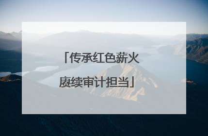 传承红色薪火 赓续审计担当