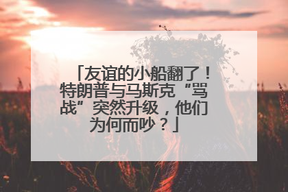 友谊的小船翻了！特朗普与马斯克“骂战”突然升级，他们为何而吵？