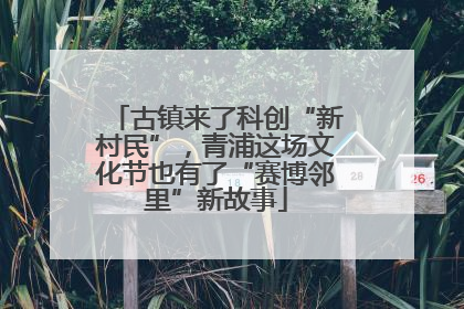 古镇来了科创“新村民”，青浦这场文化节也有了“赛博邻里”新故事