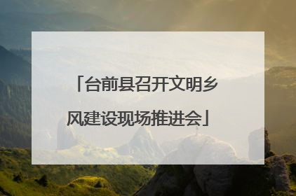 台前县召开文明乡风建设现场推进会