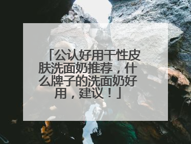 公认好用干性皮肤洗面奶推荐，什么牌子的洗面奶好用，建议！