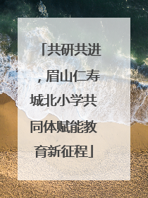 共研共进，眉山仁寿城北小学共同体赋能教育新征程