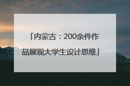 内蒙古：200余件作品展现大学生设计思维
