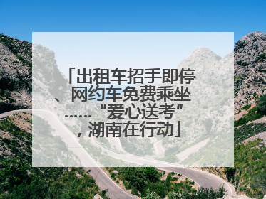 出租车招手即停、网约车免费乘坐……“爱心送考”，湖南在行动