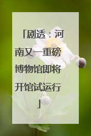 剧透：河南又一重磅博物馆即将开馆试运行