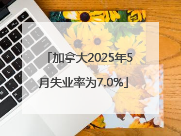 加拿大2025年5月失业率为7.0%