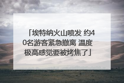 埃特纳火山喷发 约40名游客紧急撤离 温度极高感觉要被烤焦了